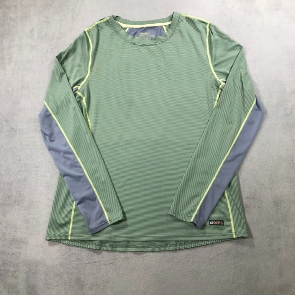 KERRITS Equestrian Baselayer Top Women L Green Kwickwarm Performance Long Sleeve